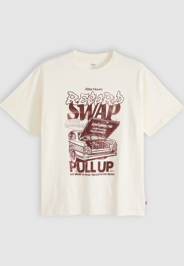 Levi's® VINTAGE FIT GRAPHIC TEE - Print T-shirt - record swap egret