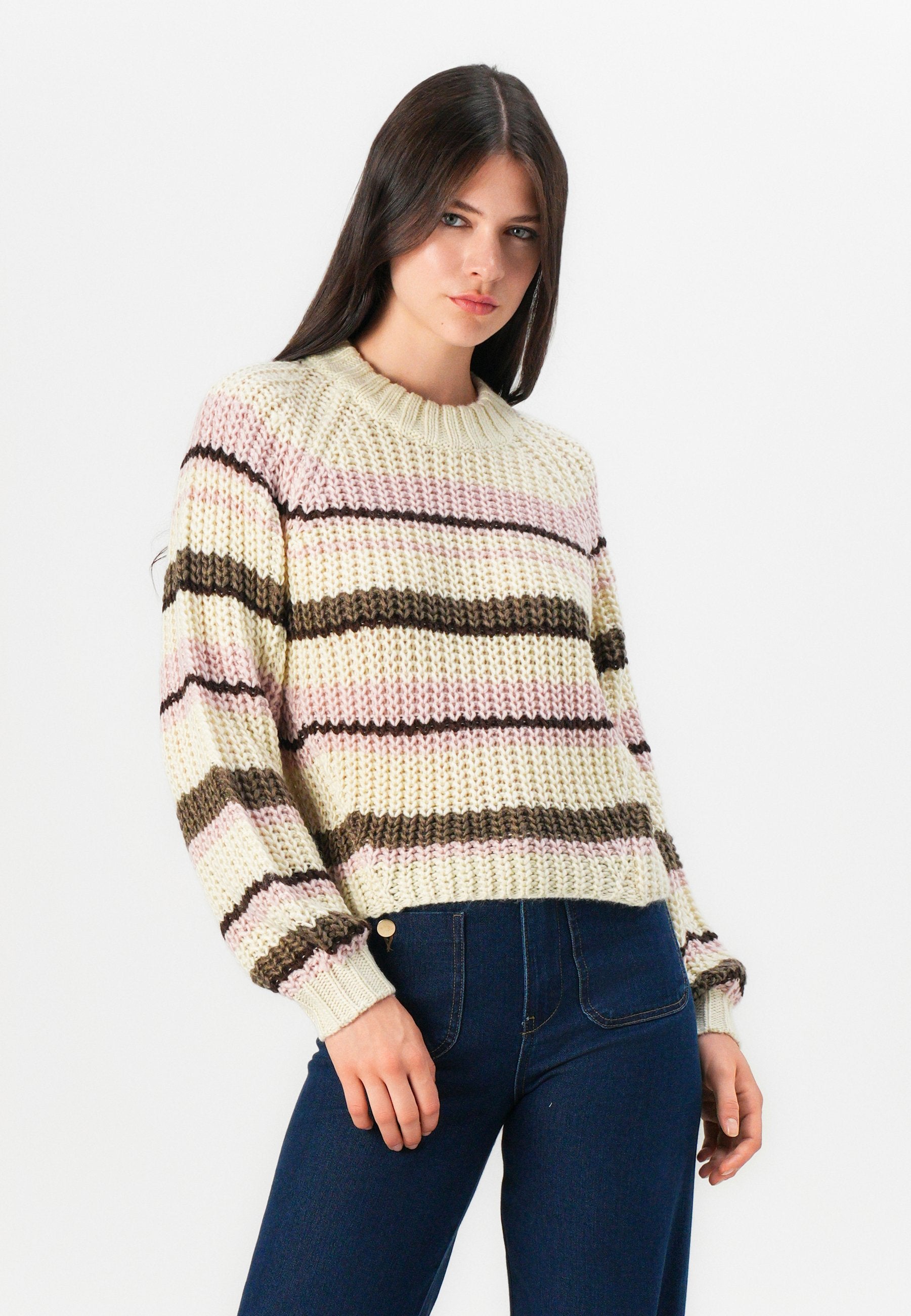 JJXX JXKELLY CHUNKY STRIPE CREW NECK