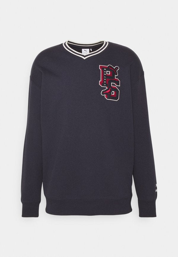 Puma STAPLE V NECK CREW - Sweatshirt - new navy