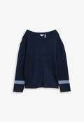 TOM TAILOR PULLOVER LOOSE FIT  - Jumper - blue mini argyle