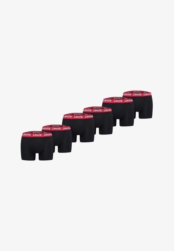 Levi's® LEVIS HERREN BOXERSHORTS REPEAT LOGO BOXER UNTERWÄSCHE PANTS 6-ER PACK  - Boxer briefs - black red
