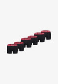 Levi's® LEVIS HERREN BOXERSHORTS REPEAT LOGO BOXER UNTERWÄSCHE PANTS 6-ER PACK  - Boxer briefs - black red