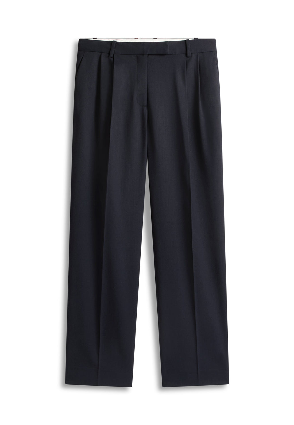 TIMELESS WOOL BLEND RELAXED STRAIGHT TROUSERS Media 1
