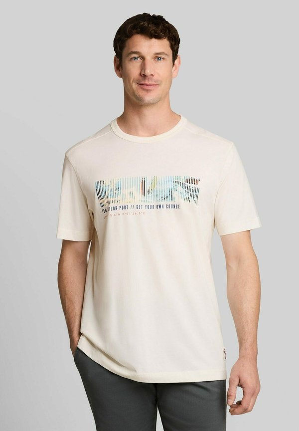 TOM TAILOR PHOTOPRINT T-SHIRT - Print T-shirt - gardenia white