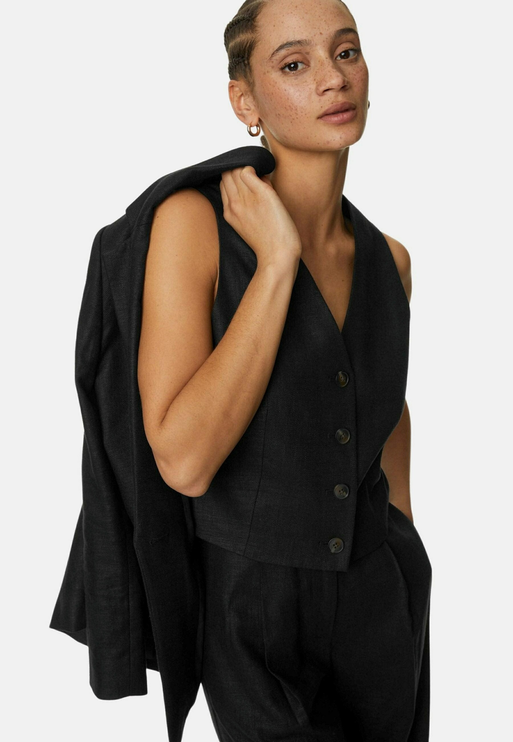Marks & Spencer Linen Blend Tailored Vest