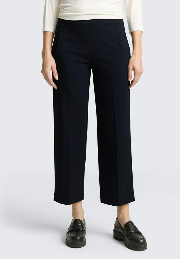 TOM TAILOR MIA STRAIGHT CROPPED  - Trousers - sky captain blue