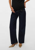 Vero Moda Wide-leg maternity Wide Leg Fit - Straight leg jeans - dark blue denim