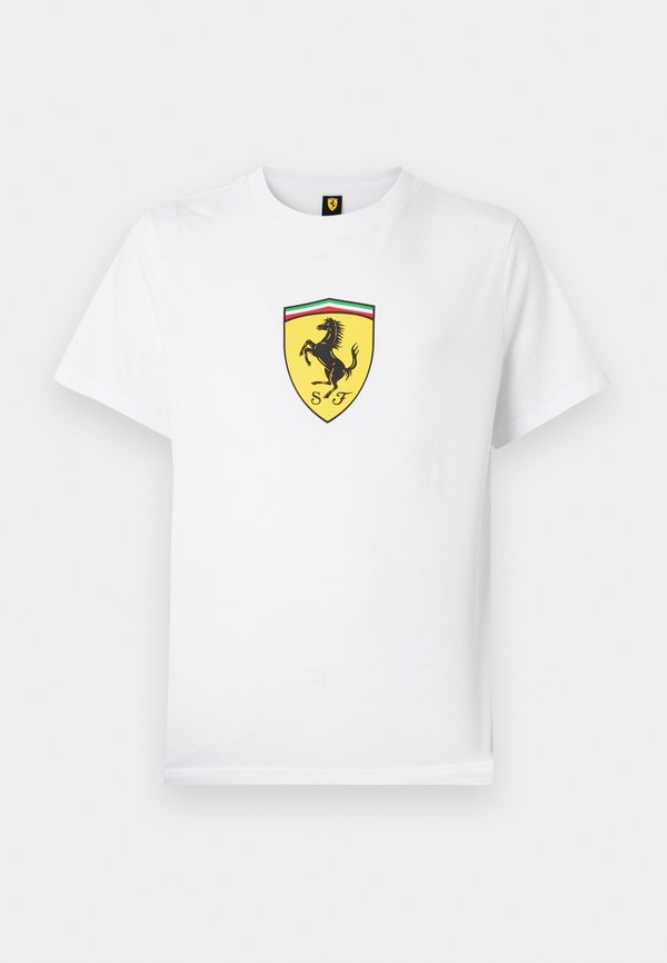 Puma COLORED SHIELD TEE - Print T-shirt - white