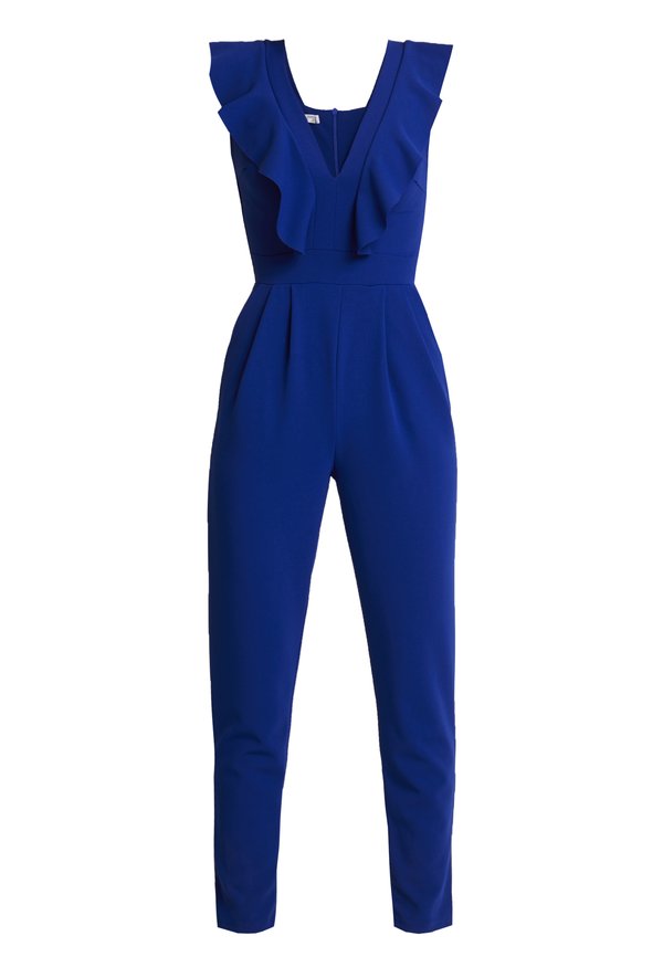 WAL G. LEAH RUFFLE V NECK JUMPSUIT