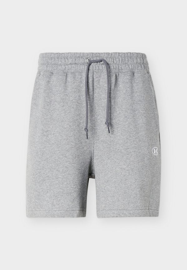 Under Armour RIVAL FLEECE - Sports shorts - castlerock light heather/white