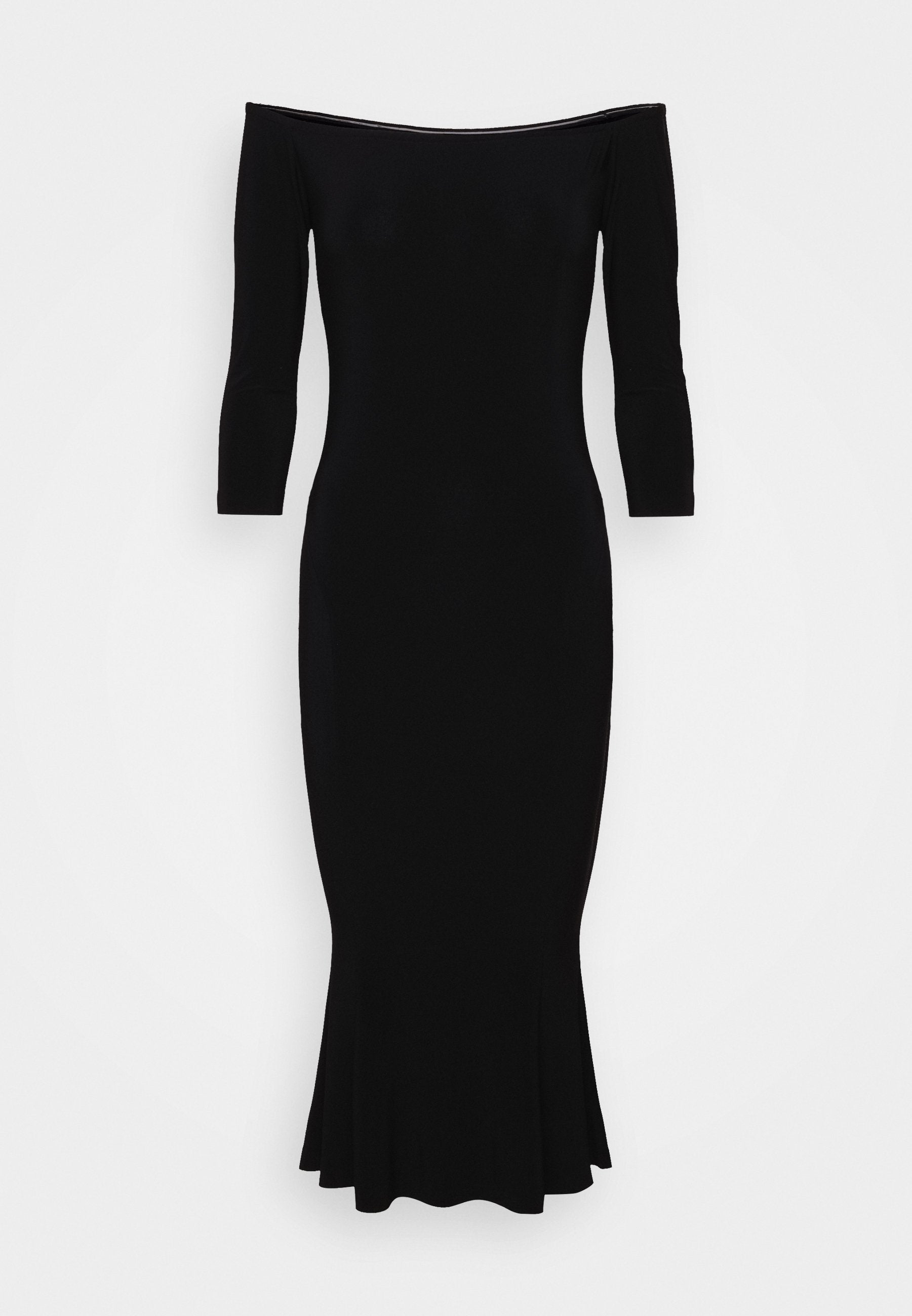 Norma Kamali OFF SHOULDER FISHTAIL DRESS TO MIDCALF