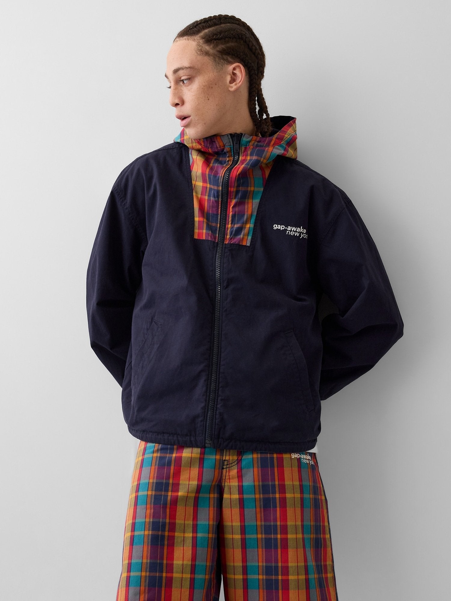 GAP GAP AWAKE NY OVERSIZED REVERSIBLE CANVAS JACKET
