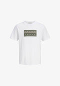 Jack & Jones JCOFUSION BOX PRINT TEE SS CN SN - Print T-shirt - bright white