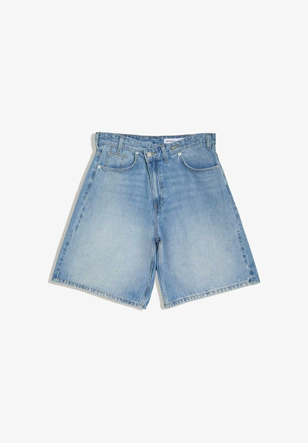 Bershka Denim shorts - light blue