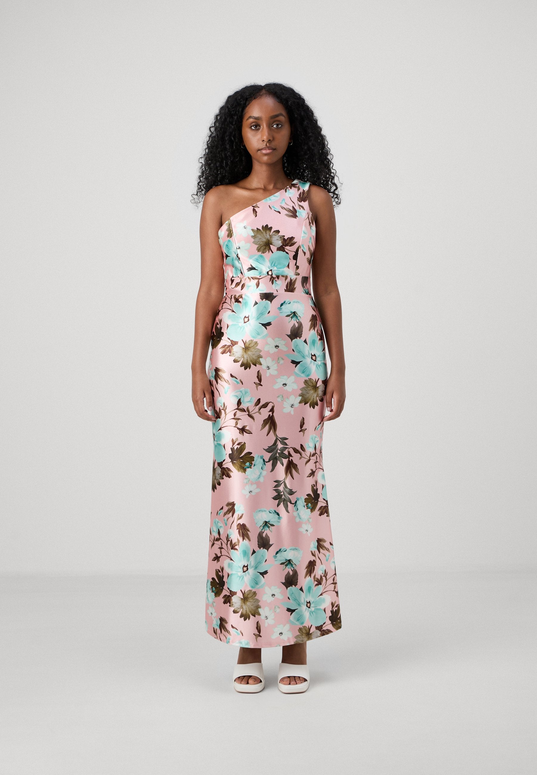 WAL G PETITE WEDDING MILLY ONE SHOULDER MAXI