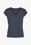 Vero Moda VMFILLI V NECK TEE - Basic T-shirt - ombre blue