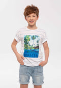 MINOTI STRIPED SHORT SLEEVE