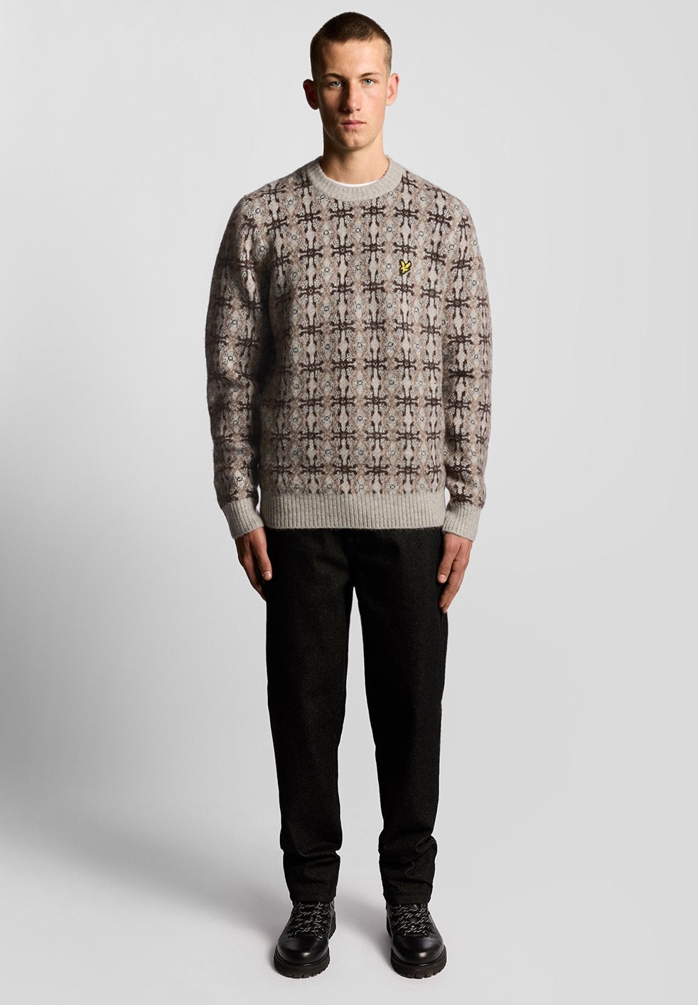 Lyle & Scott BRUSHED INTARSIA CREW NECK