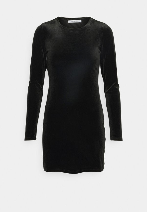 Glamorous BODYCON MINI DRESS WITH LONG SLEEVES OPEN BACK TIE DETAIL