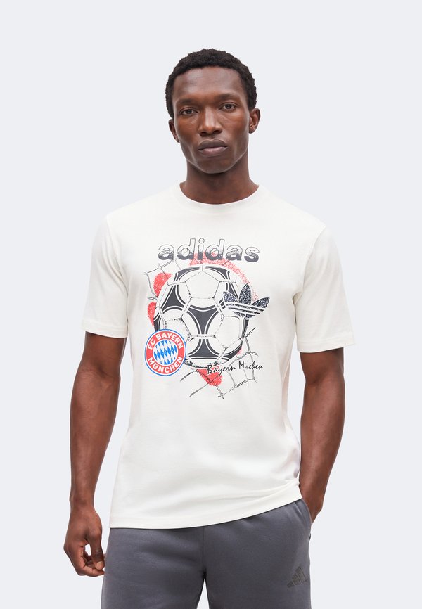 adidas Originals FC BAYERN MUENCHEN SEASONAL GRAPHIC TEE - Club wear - core white