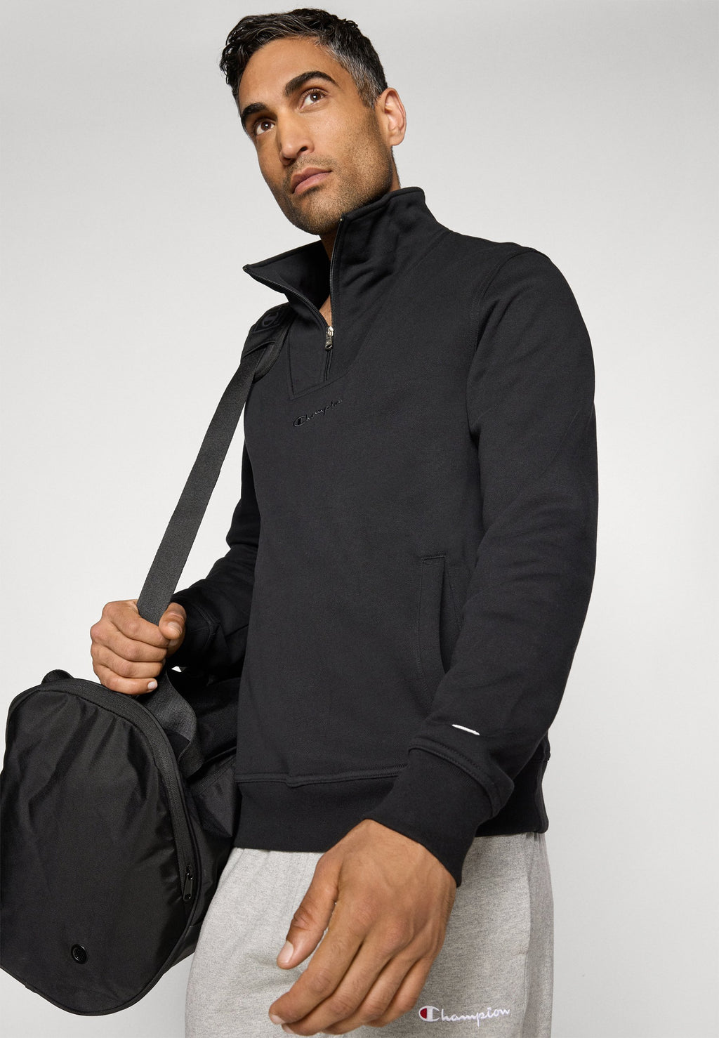 Champion ICONS TONAL HALF ZIP SMALL LOGO