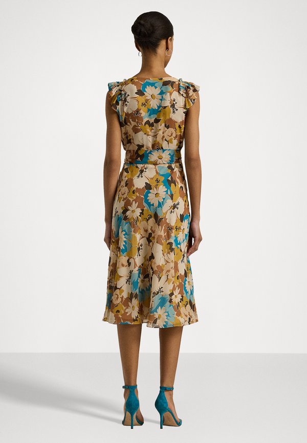 Lauren Ralph Lauren FLORAL BELTED CRINKLE GEORGETTE DRESS