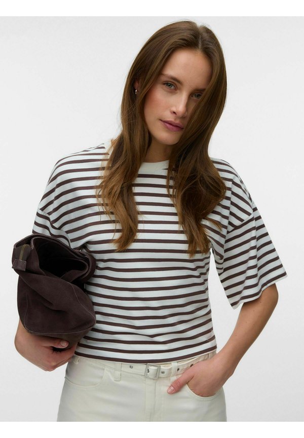 Vero Moda VMKIARA - Print T-shirt - snow white