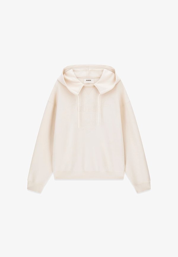 Guess SWEATSHIRT MIT GESTICKTEM LOGO - Hoodie - beige