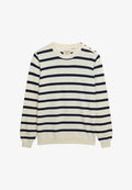 Superdry & Co LIGHTWEIGHT ESSENTIAL - Jumper - cream richest navy stripe