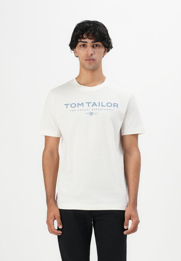 TOM TAILOR Print T-shirt - gardenia white