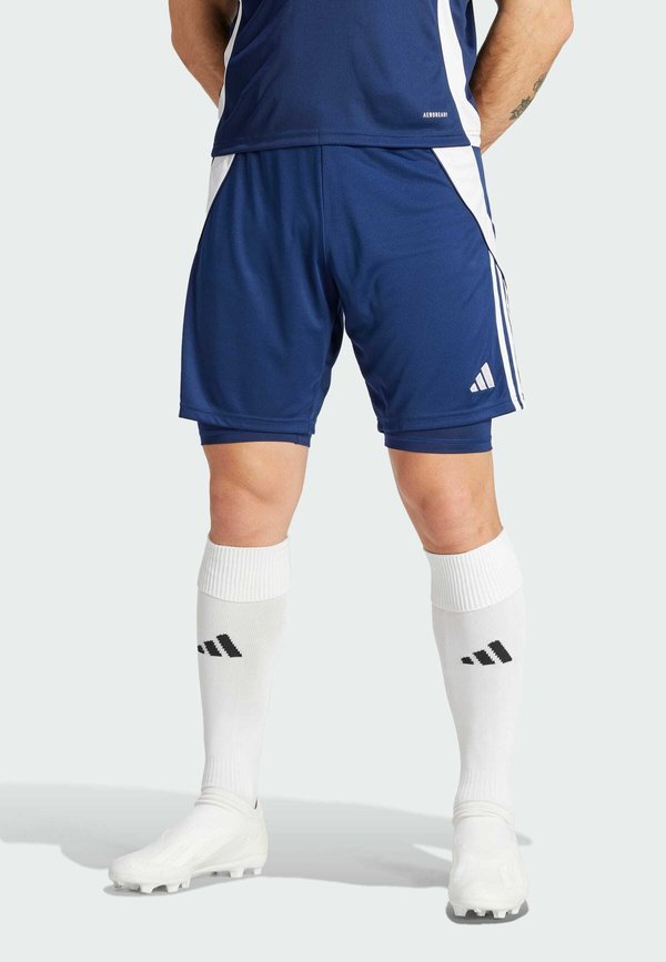 adidas Performance ADIDAS PERFORMANCE TIRO 24 TRAINING 2-IN-1 SHORTS - Sports shorts - team navy blue white