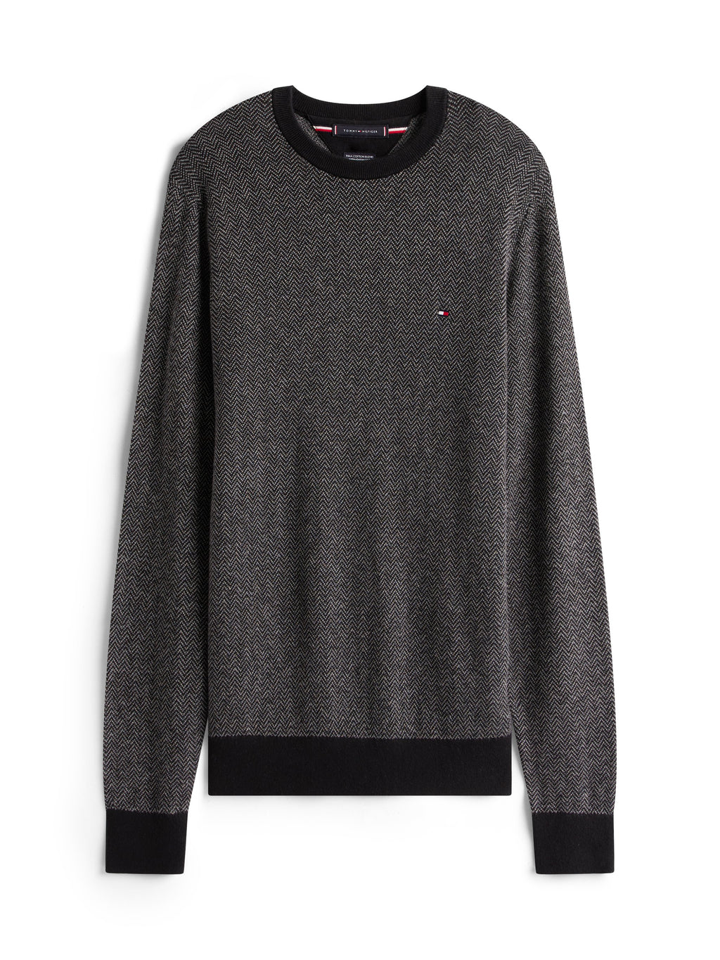 PIMA HERRINGBONE CREW Media 1