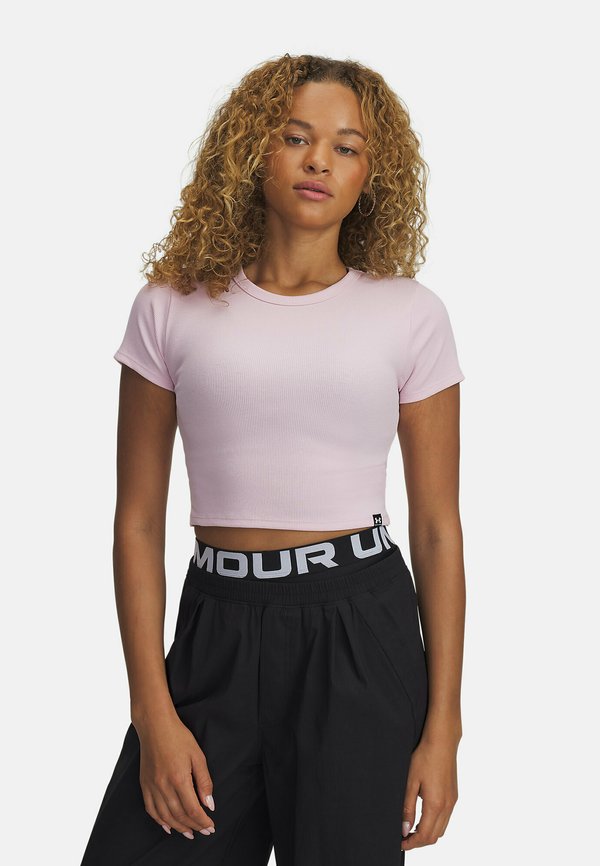 Under Armour RIVAL RIB - Sports T-shirt - prime pink
