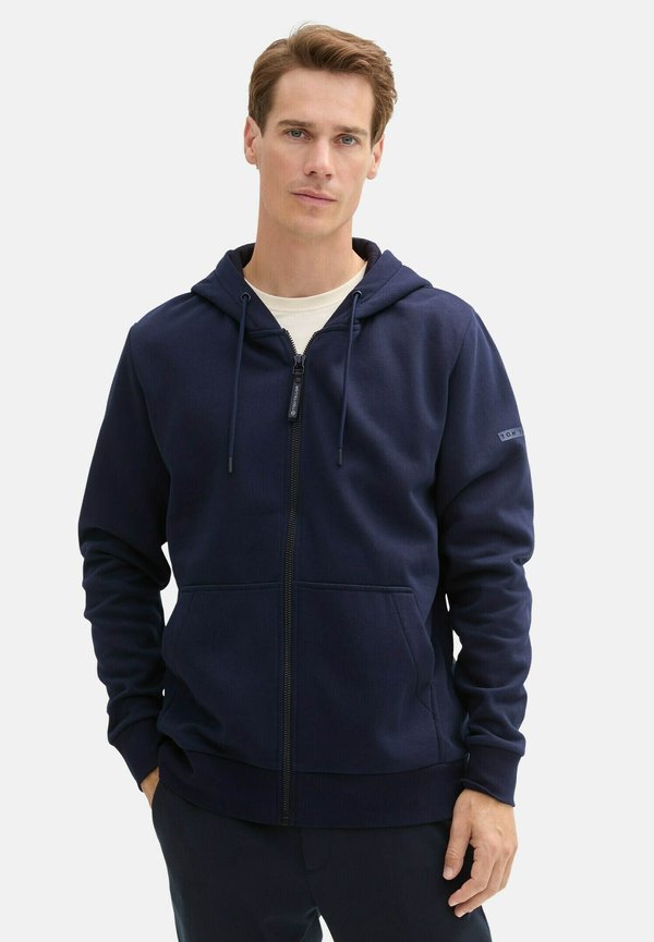 TOM TAILOR BASIC  - Zip-up sweatshirt - sky captain blue