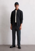 Marc O'Polo SPREAD COLLAR LONG SLEEVE ROUND HEM