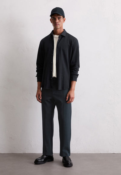 Marc O'Polo SPREAD COLLAR LONG SLEEVE ROUND HEM