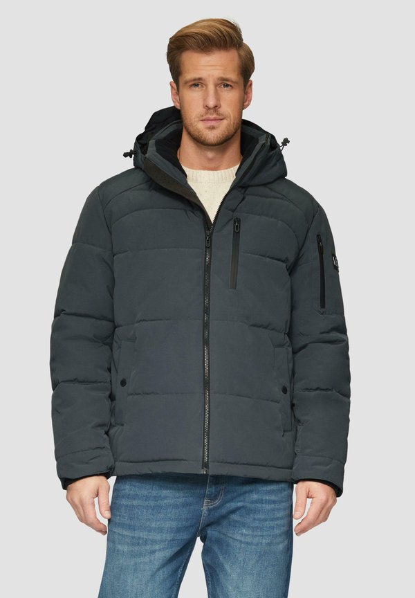 s.Oliver ABNEHMBARER KAPUZE - Winter jacket - schiefergrau