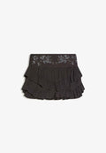 Bershka SKIRT - A-line skirt - grey