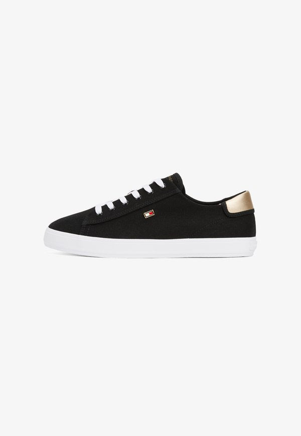 Tommy Hilfiger METALLIC HEEL CANVAS TRAINERS - Trainers - black