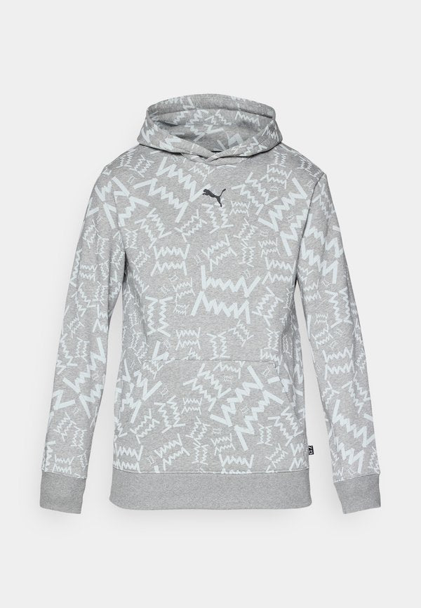 Puma TEAMJAWS POST GAME HOODIE - Hoodie - medium gray heather