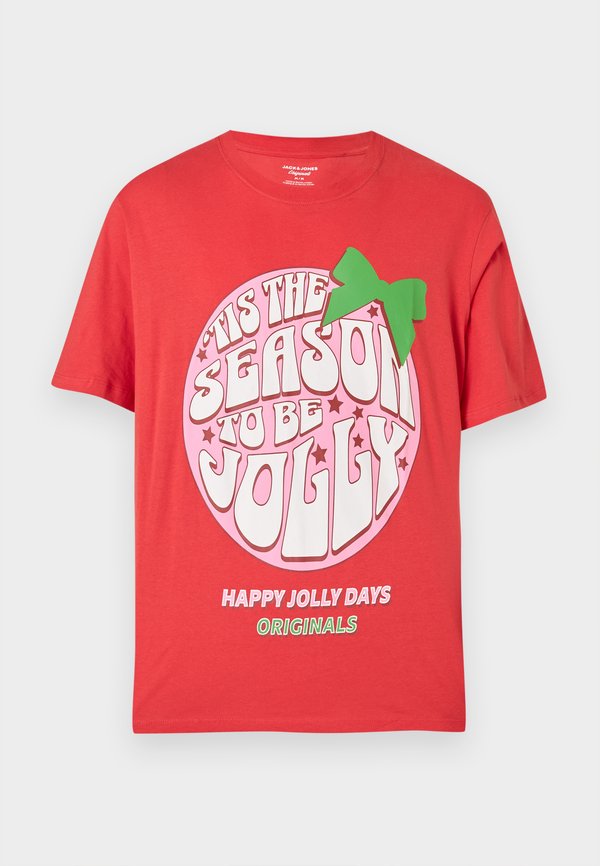 Jack & Jones X-mas - Print T-shirt - rococco red
