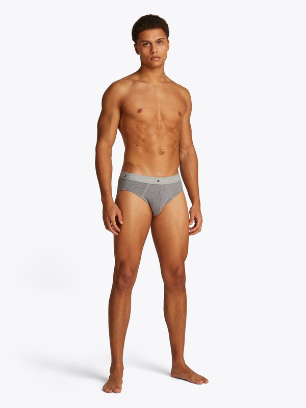 Tommy Hilfiger SIGNATURE 3 PACK - Briefs - mid hthr blck th wht