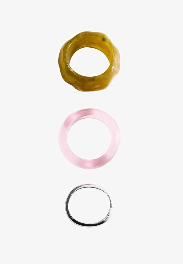Mango ADULT 3 PACK - Bracelet - silver-coloured light pink