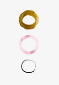 Mango ADULT 3 PACK - Bracelet - silver-coloured light pink