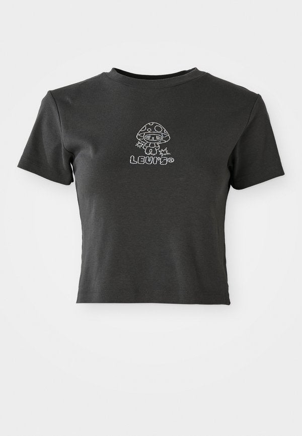 Levi's® ESSENTIAL SPORTY TEE - Print T-shirt - mushroom cat pirate black
