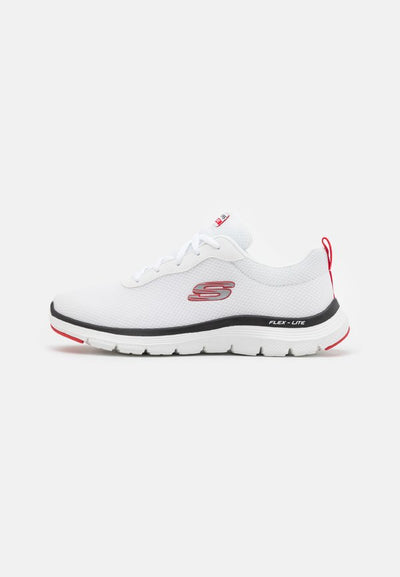 Skechers FLEX ADVANTAGE  - Trainers - white/black/red trim