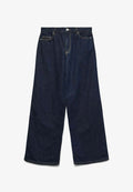 Vero Moda Wide-fit VMFAYE Low rise Wide Leg Fit - Straight leg jeans - dark blue denim
