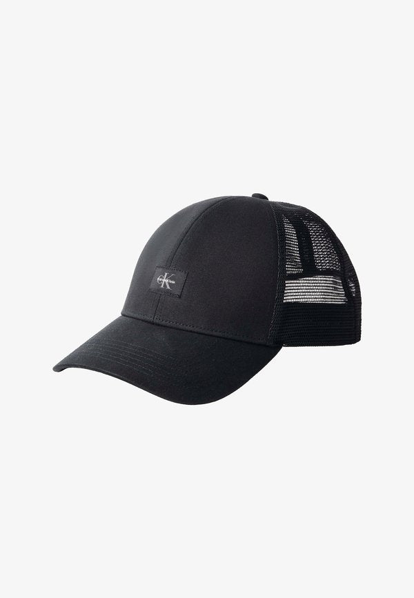 Calvin Klein MONOLOGO WOVEN PATCH TRUCKER - Cap - black