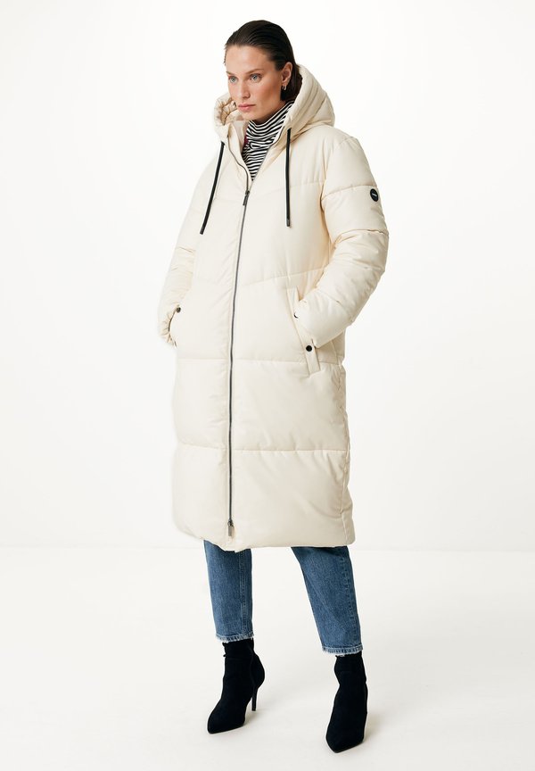 Mexx Hooded midi PU coat