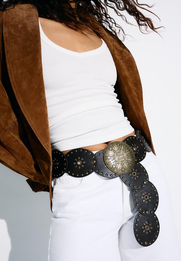 Bershka MEDALLION - Waist belt - dark brown